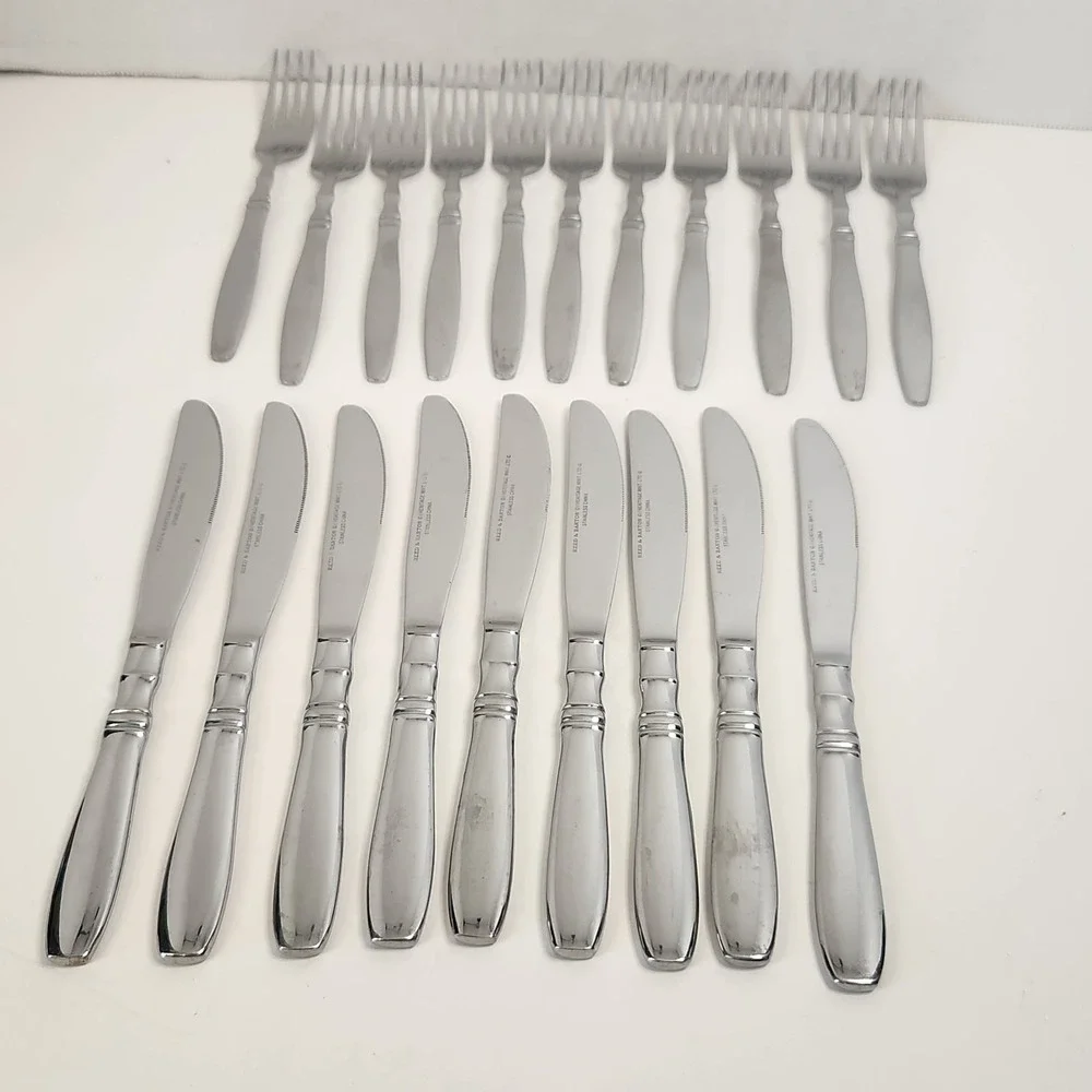 20 Pc Lot Reed & Barton BROMPTON Stainless Silverware Heritage Mint 11Fk 9Kn